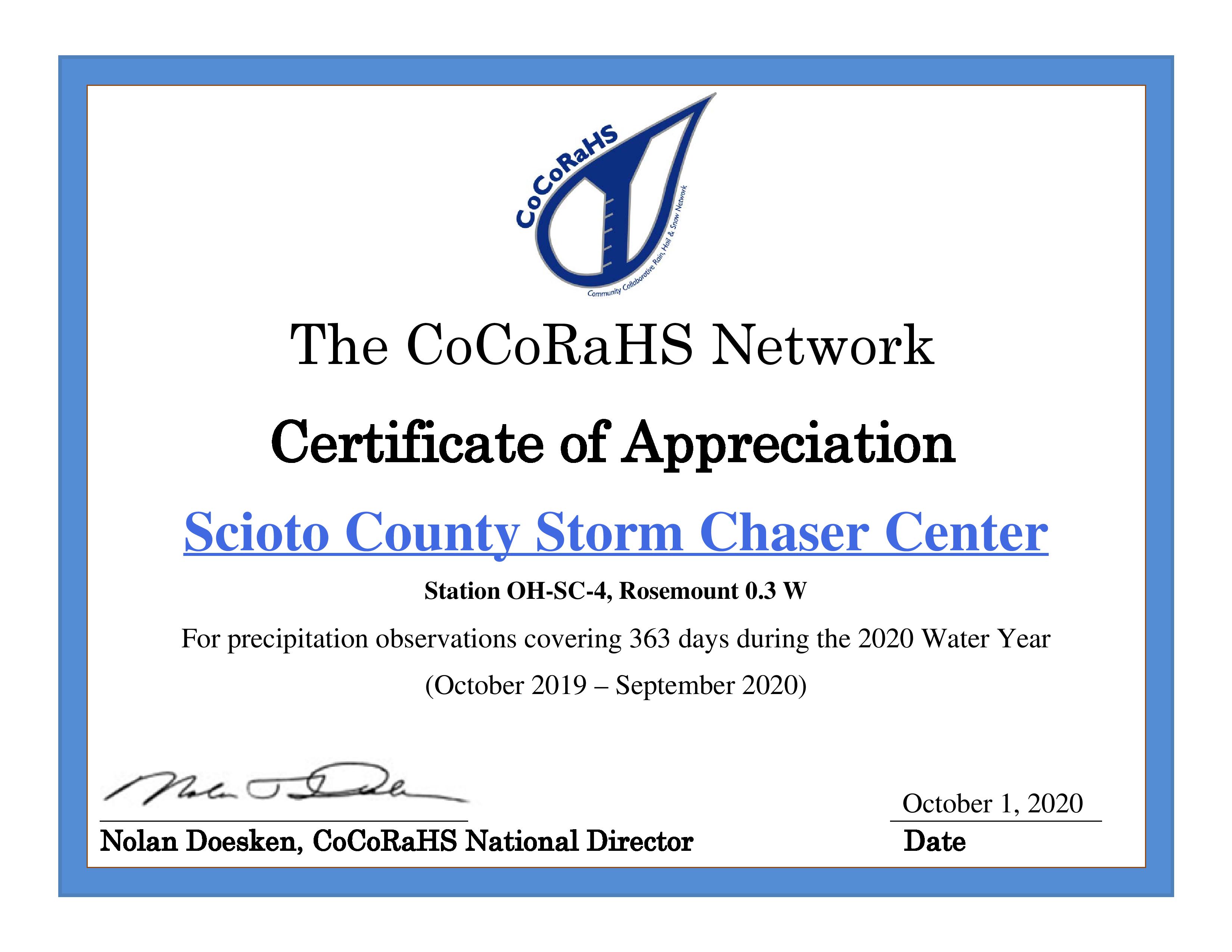 CERT WYS 2020 OH-SC-4