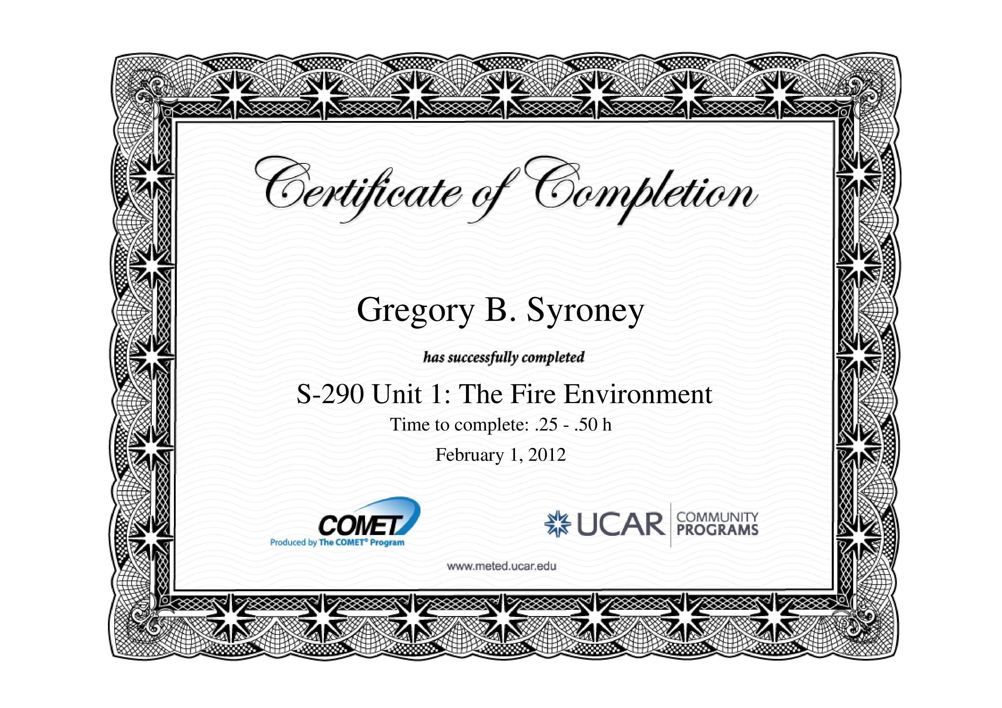 Unit 1: The Fire Environment